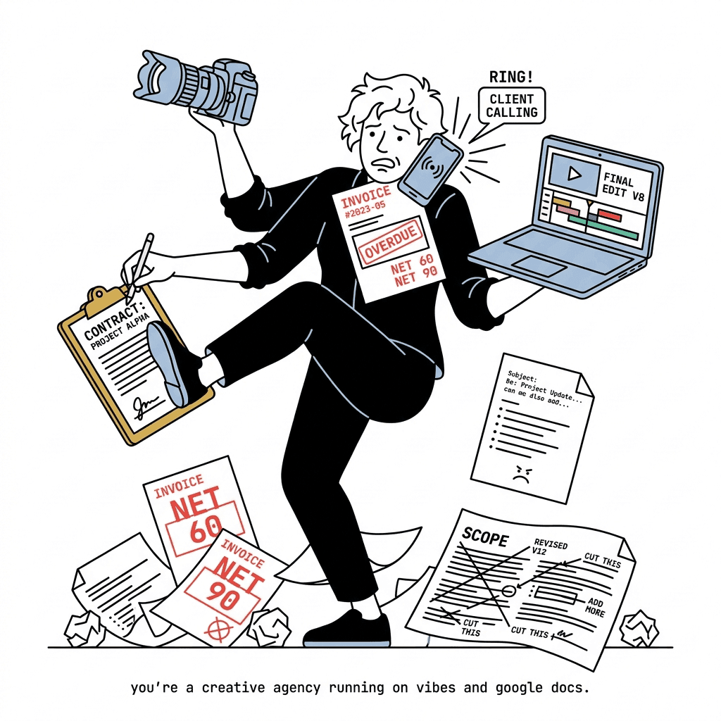 you're a creative agency running on vibes and google docs.
