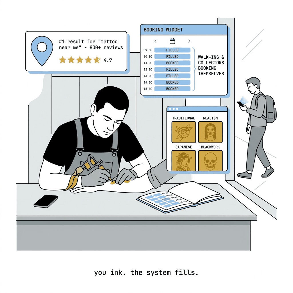 you ink. the system fills.